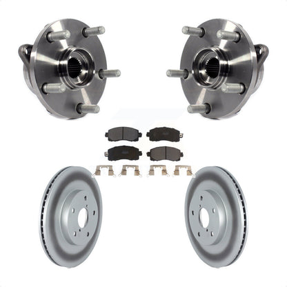 Hub Bearing Assembly Coated Disc Brake Rotor & Pad Front Kit For Subaru Forester