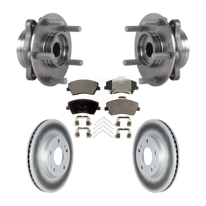 Hub Bearing Coat Brake Rotor Pads Front Kit For 2017-2022 Hyundai Ioniq Kia Niro