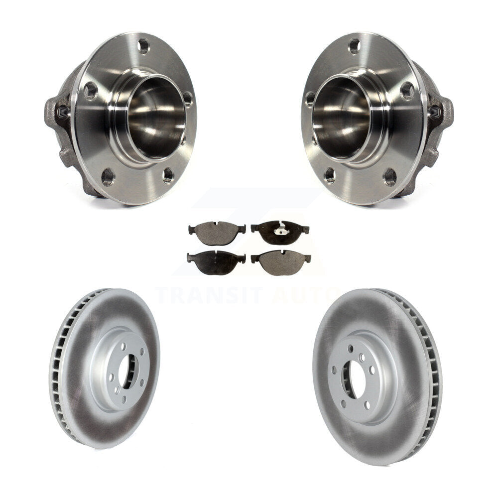 Hub Bearing Coat Brake Rotor Pads Front Kit For BMW 650i 550i Gran Coupe 740i GT