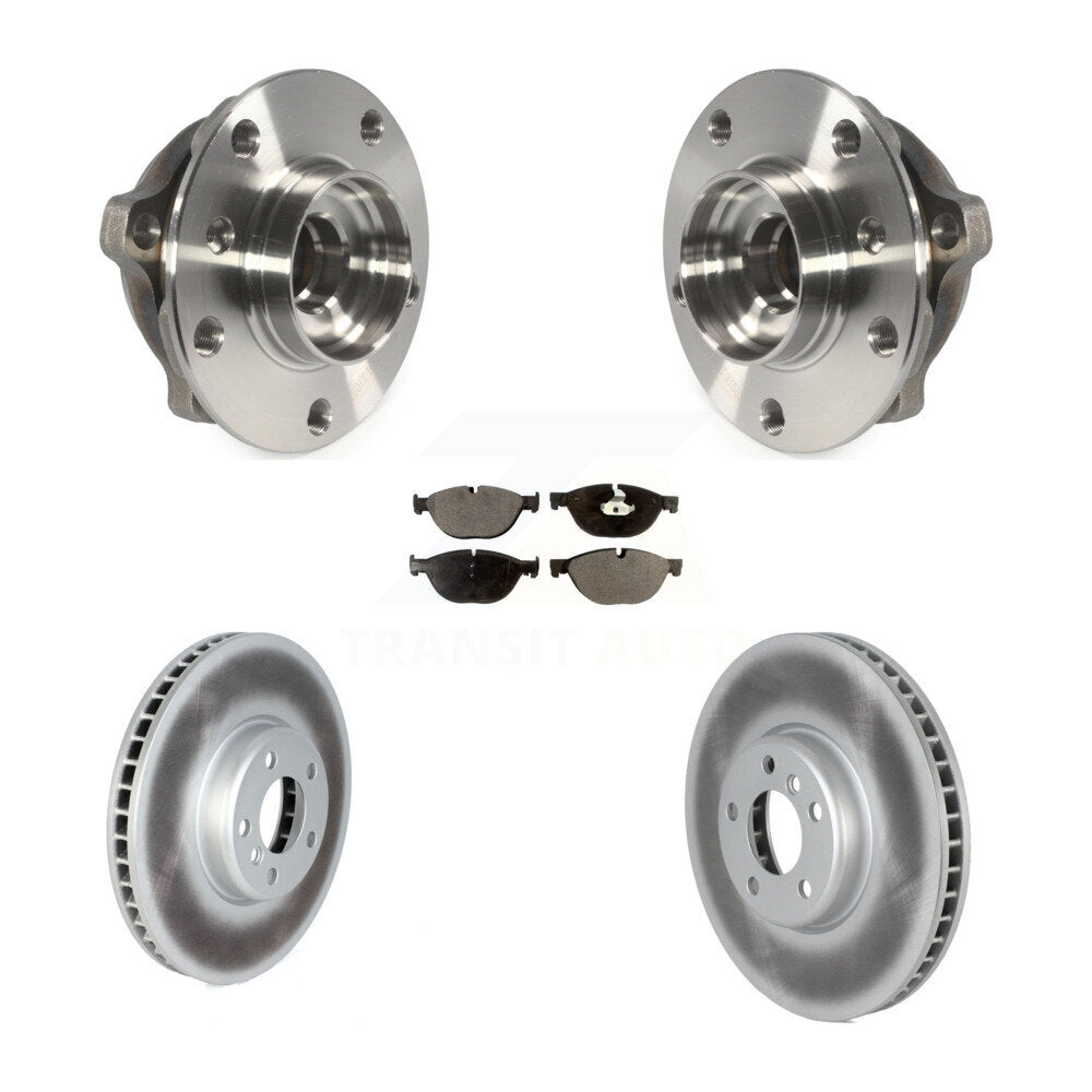Hub Bearing Coated Brake Rotor Pad Front Kit For BMW 550i xDrive 650i Gran Coupe