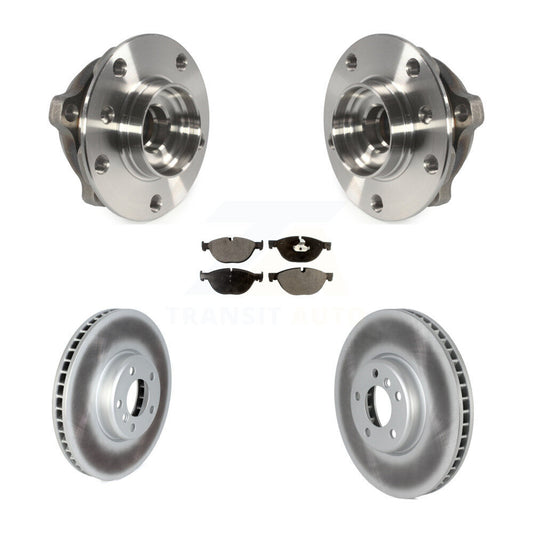 Hub Bearing Coated Brake Rotor Pad Front Kit For BMW 550i xDrive 650i Gran Coupe
