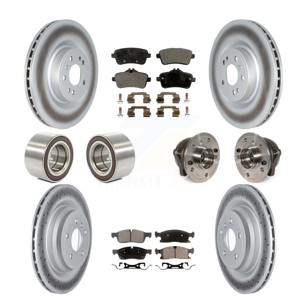Hub Bearing Coated Brake Rotor Pads Shoe Front Rear Kit For Mercedes-Benz GLE400