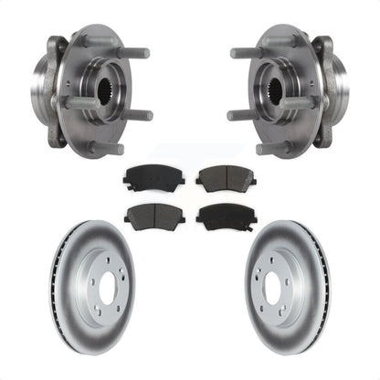 Hub Bearing Coat Brake Rotor Pads Front Kit For 2017-2022 Hyundai Ioniq Kia Niro