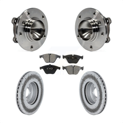 Hub Bearing Coated Brake Rotor Pad Front Kit For 2012 BMW 335i Convertible/Coupe