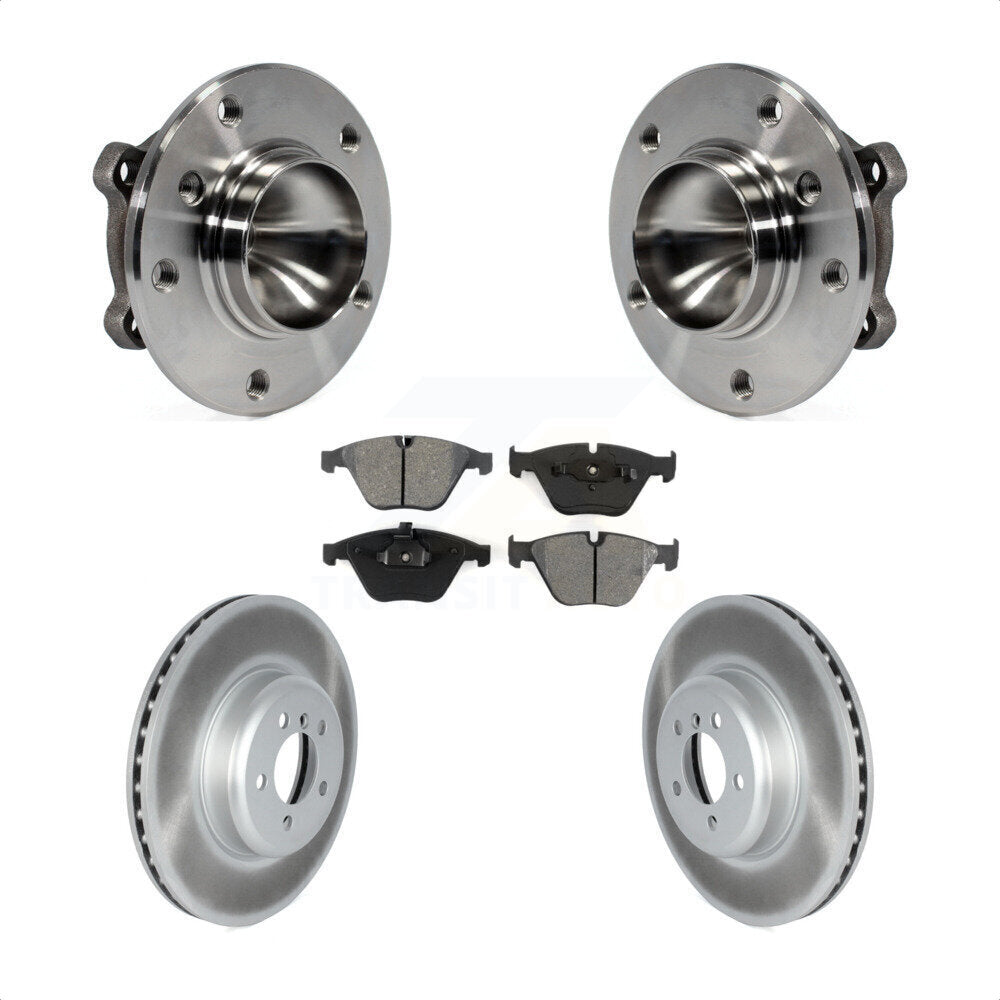 Hub Bearing Coated Brake Rotor Pad Front Kit For 2012 BMW 335i Convertible/Coupe