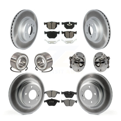 Hub Bearing Coated Disc Brake Rotor Pads Shoe Front Rear Kit (10Pc) For BMW 335i
