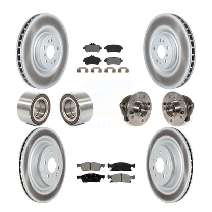 Hub Bearing Coated Brake Rotor Pads Shoe Front Rear Kit (10Pc) For Mercedes-Benz