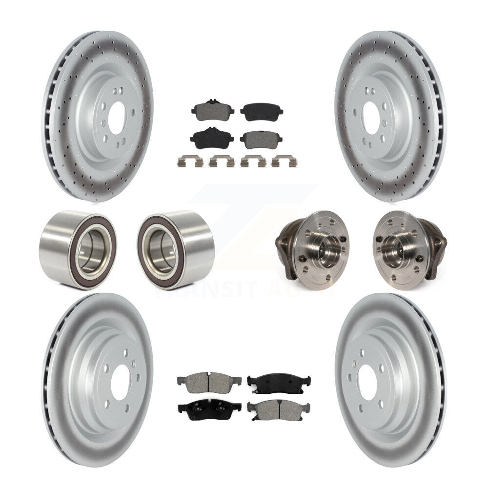 Hub Bearing Coated Brake Rotor Pads Shoe Front Rear Kit For Mercedes-Benz GLE400