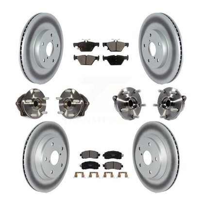 Hub Bearing Coated Brake Rotor And Pad Front Rear Kit (10Pc) For Subaru Forester