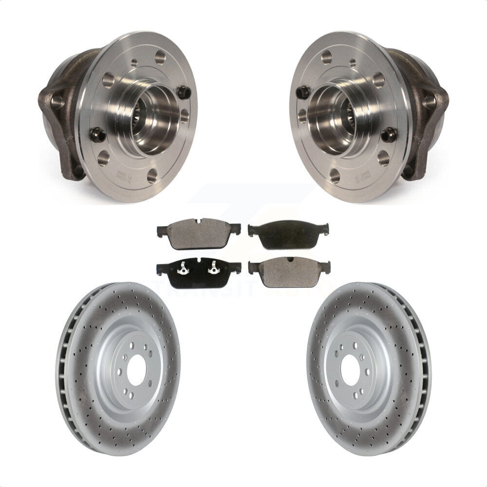 Hub Bearing Coated Brake Rotor Pad Front Kit For Mercedes-Benz GL350 GL550 ML550