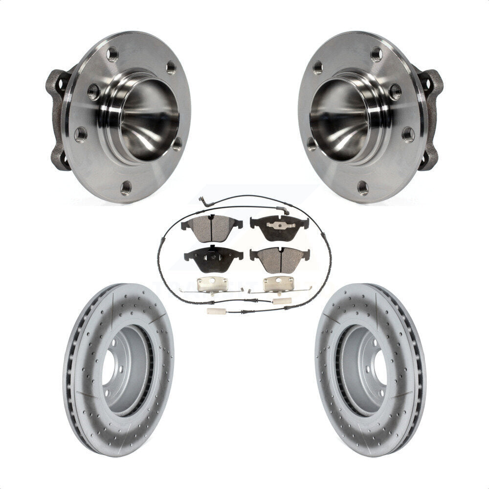 Hub Bearing Coated Brake Rotor Pad Front Kit For 2012 BMW 335i Convertible/Coupe