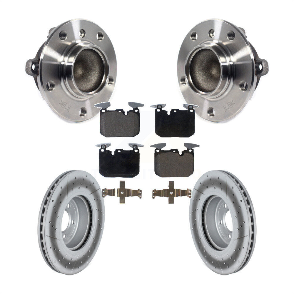 Hub Bearing Coated Brake Rotor Pad Front Kit For BMW 335i 435i M240i 340i 440i 3