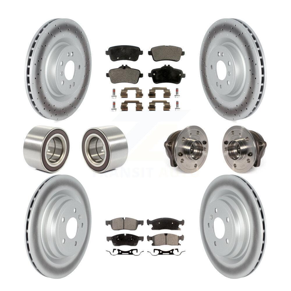 Hub Bearing Coated Brake Rotor Pads Shoe Front Rear Kit For Mercedes-Benz GLE400