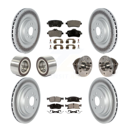 Hub Bearing Coated Brake Rotor Pads Shoe Front Rear Kit For Mercedes-Benz GLE400
