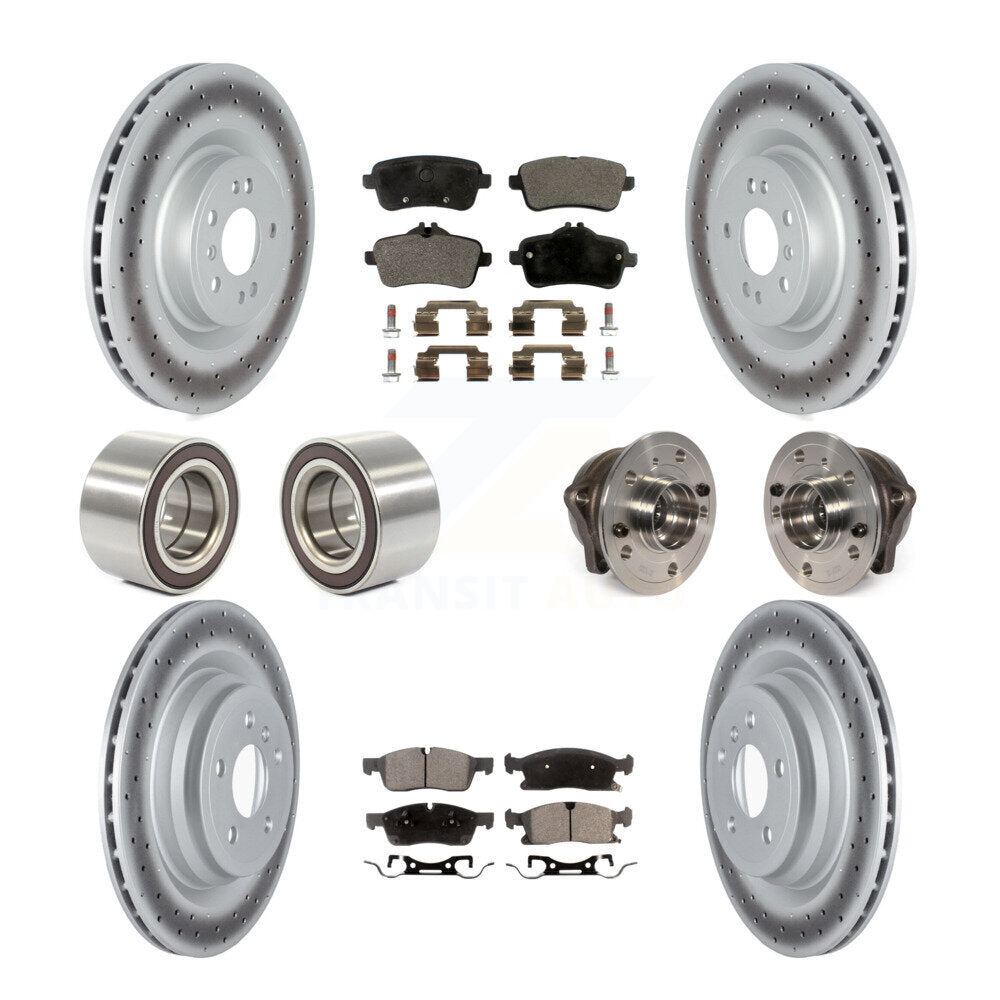Hub Bearing Coated Brake Rotor Pads Shoe Front Rear Kit For Mercedes-Benz GLE400