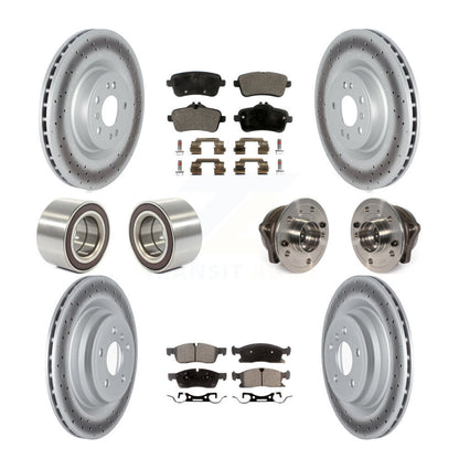 Hub Bearing Coated Brake Rotor Pads Shoe Front Rear Kit For Mercedes-Benz GLE400