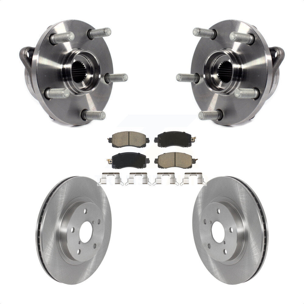 Hub Bearing Assembly Disc Brake Rotors And Pads Front Kit For Subaru Forester