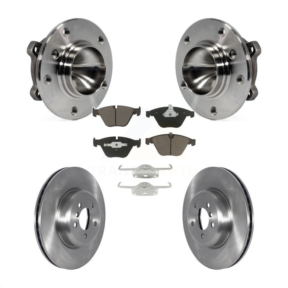 Hub Bearing Disc Brake Rotor & Pad Front Kit For 2012 BMW 335i Convertible/Coupe