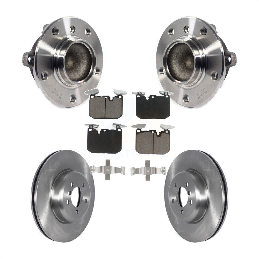 Hub Bearing Brake Rotor & Pad Front Kit For BMW 335i 435i M240i 340i 440i 3 Gran