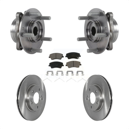 Hub Bearing Disc Brake Rotor Pads Front Kit For 2017-2022 Hyundai Ioniq Kia Niro