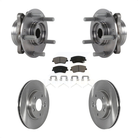 Hub Bearing Disc Brake Rotor Pads Front Kit For 2017-2022 Hyundai Ioniq Kia Niro