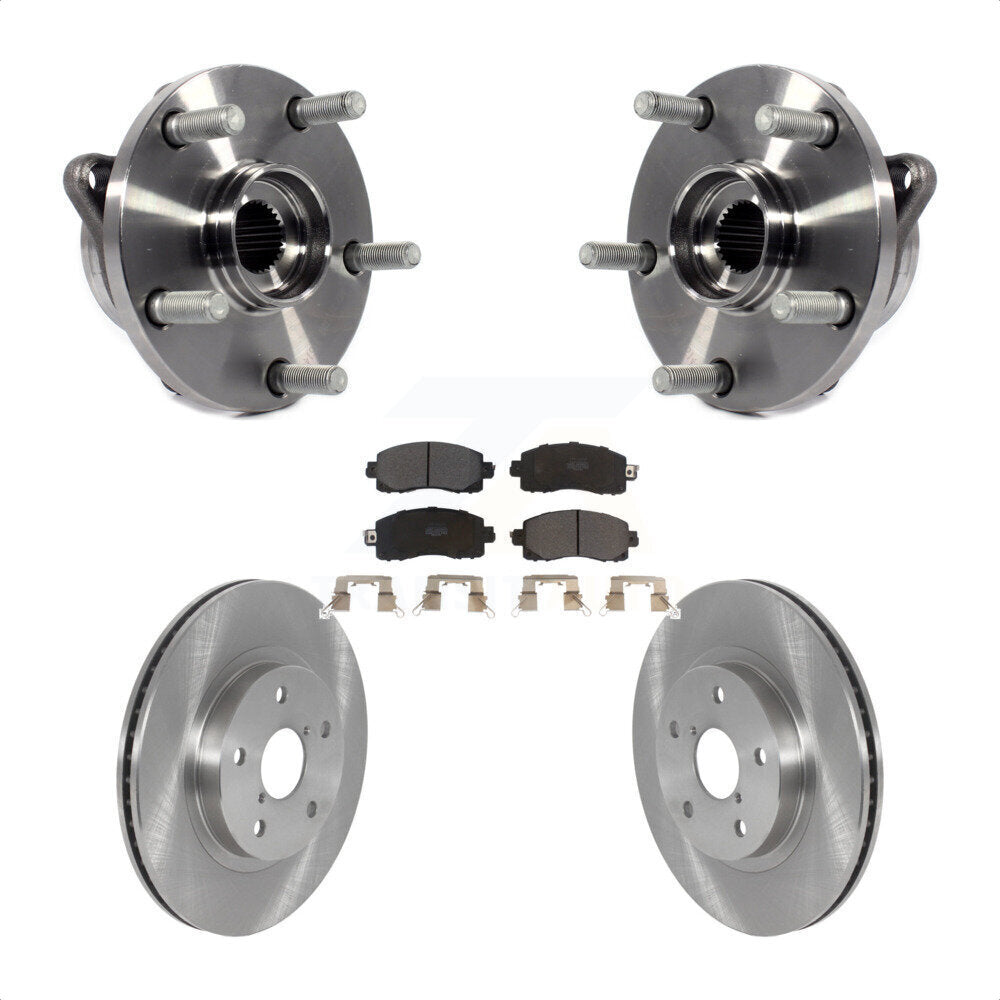 Hub Bearing Assembly Disc Brake Rotors And Pads Front Kit For Subaru Forester