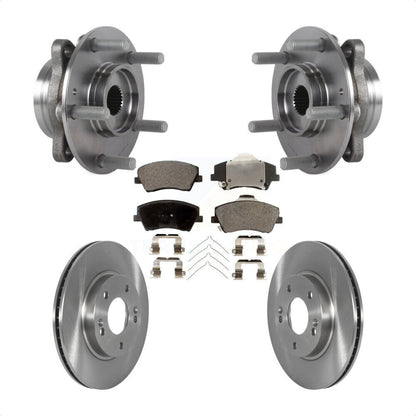 Hub Bearing Disc Brake Rotor Pads Front Kit For 2017-2022 Hyundai Ioniq Kia Niro