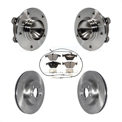 Hub Bearing Disc Brake Rotor & Pad Front Kit For 2012 BMW 335i Convertible/Coupe