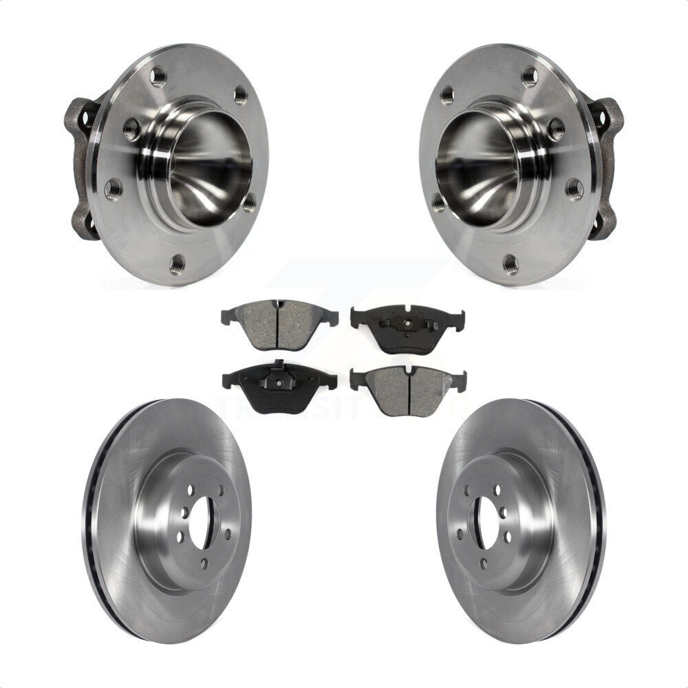 Hub Bearing Disc Brake Rotor & Pad Front Kit For 2012 BMW 335i Convertible/Coupe