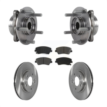 Hub Bearing Disc Brake Rotor Pads Front Kit For 2017-2022 Hyundai Ioniq Kia Niro