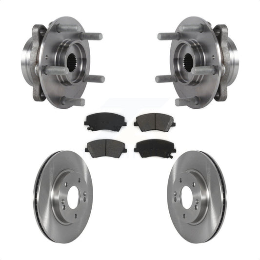 Hub Bearing Disc Brake Rotor Pads Front Kit For 2017-2022 Hyundai Ioniq Kia Niro