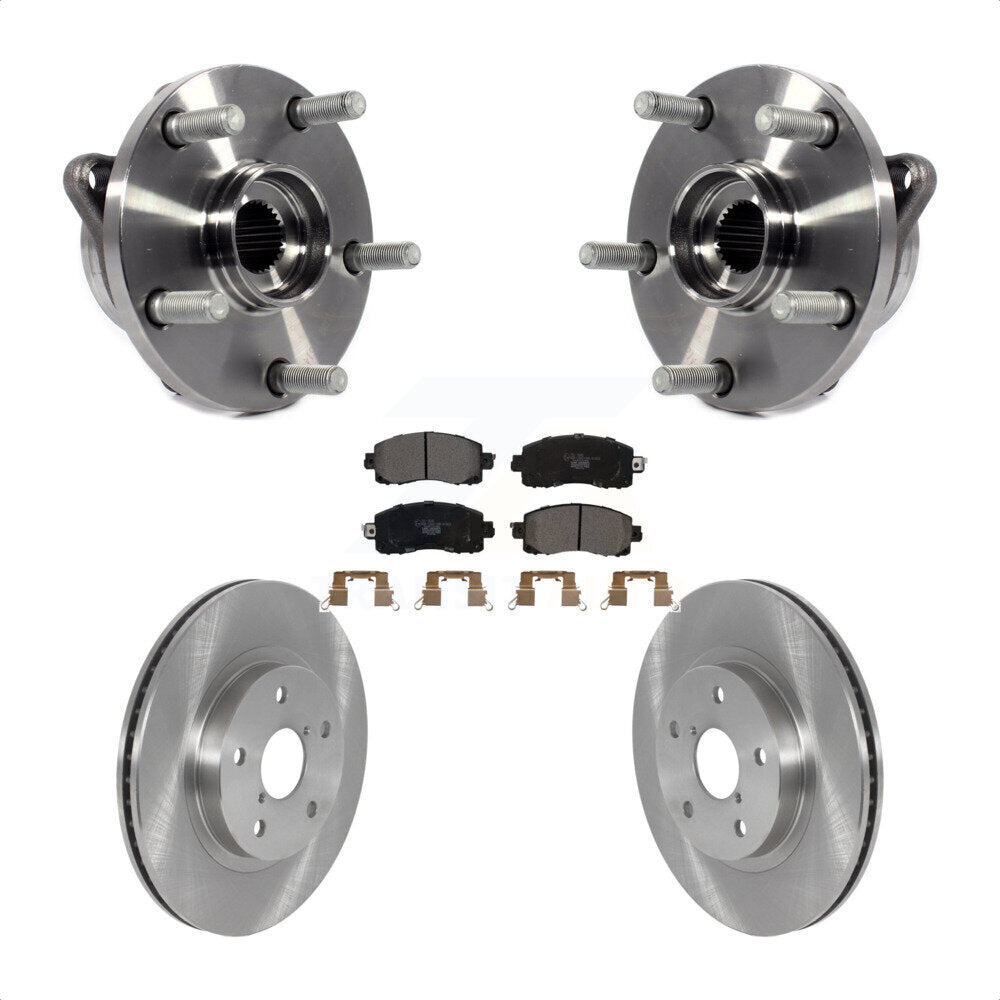 Hub Bearing Assembly Disc Brake Rotors And Pads Front Kit For Subaru Forester