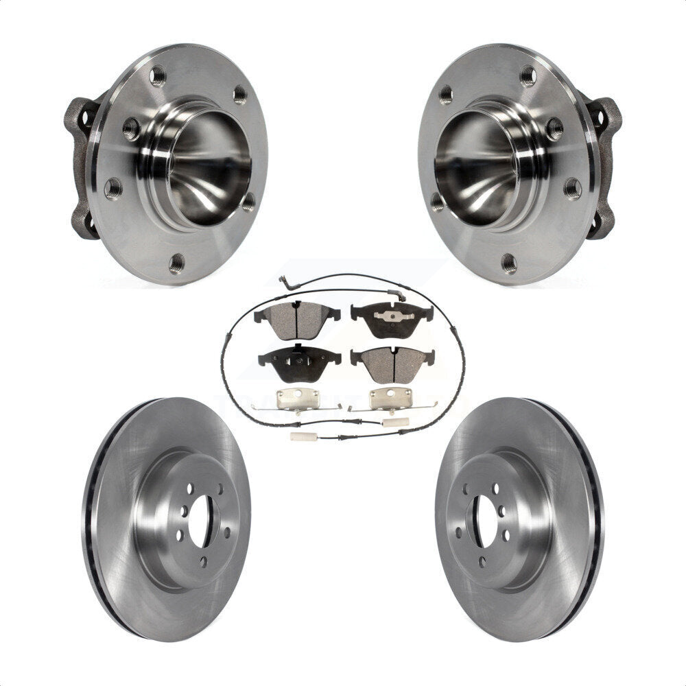 Hub Bearing Disc Brake Rotor & Pad Front Kit For 2012 BMW 335i Convertible/Coupe