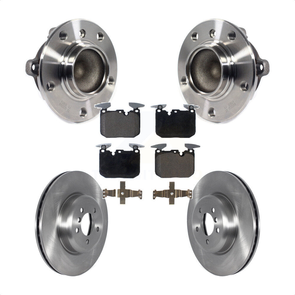 Hub Bearing Brake Rotor & Pad Front Kit For BMW 335i 435i M240i 340i 440i 3 Gran