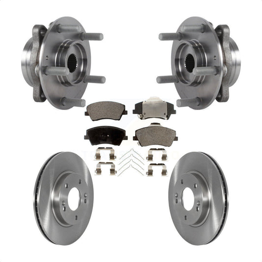 Hub Bearing Disc Brake Rotor Pads Front Kit For 2017-2022 Hyundai Ioniq Kia Niro