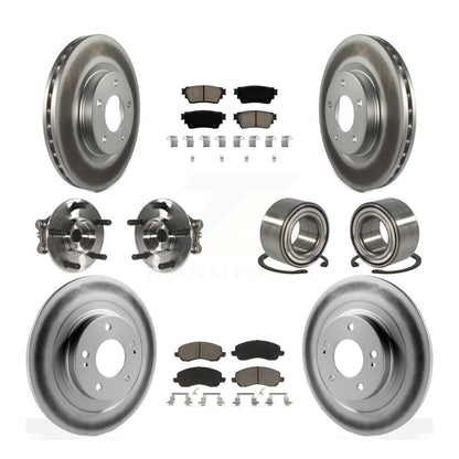 Hub Bearing Coat Brake Rotor Pads Front Rear Kit (10Pc) For Mitsubishi Outlander