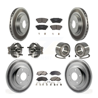 Hub Bearing Coat Brake Rotor Pads Front Rear Kit (10Pc) For Mitsubishi Outlander