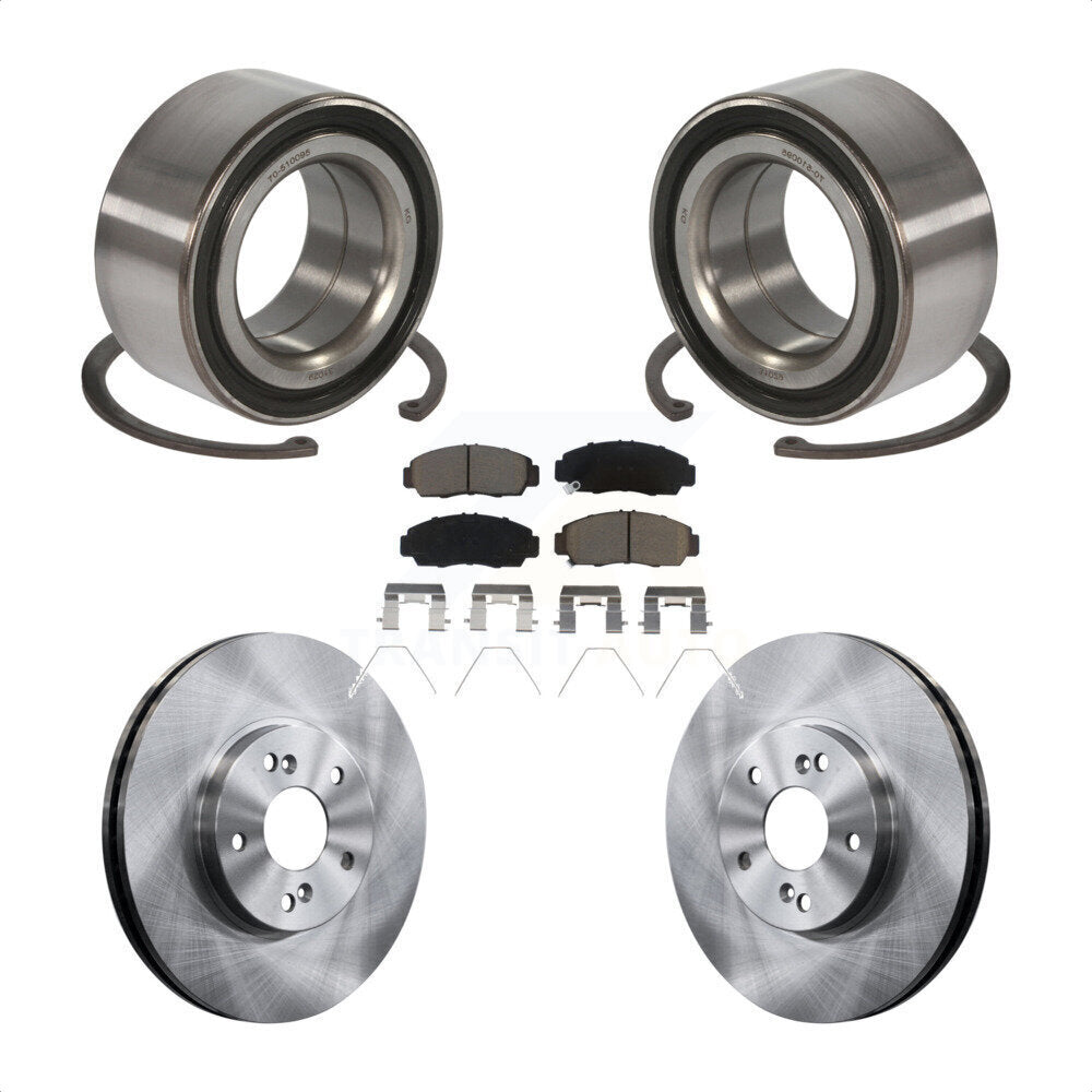 Wheel Bearing Disc Brake Rotors And Pads Front Kit For Honda Accord Acura TSX
