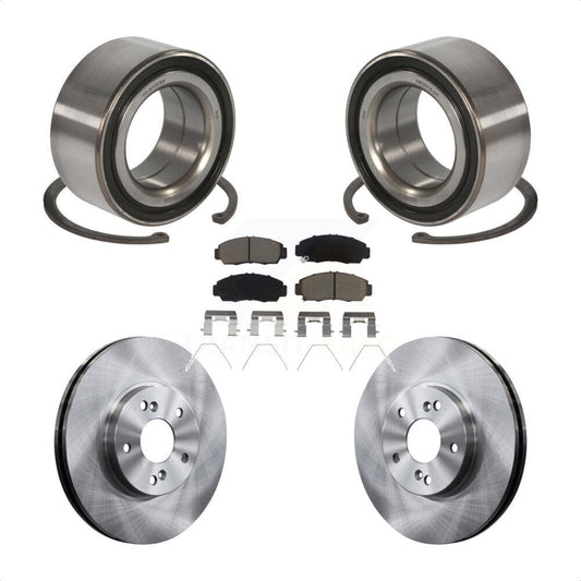 Wheel Bearing Disc Brake Rotors And Pads Front Kit For Honda Accord Acura TSX