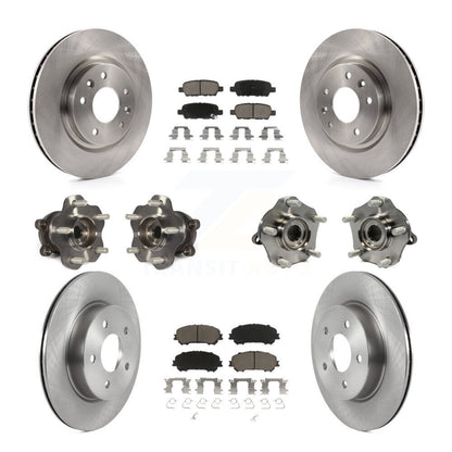 Hub Bearing Brake Rotor Pad Front Rear Kit (10Pc) For Nissan Qashqai Rogue Sport