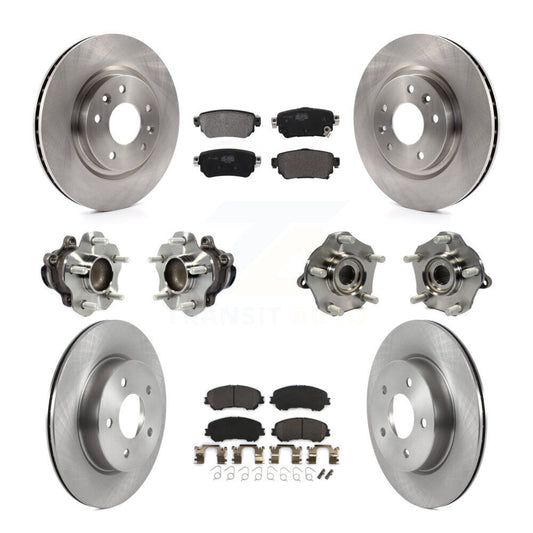 Hub Bearing Brake Rotor Pad Front Rear Kit (10Pc) For Nissan Rogue Sport Qashqai