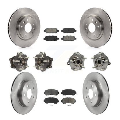 Hub Bearing Brake Rotor Pad Front Rear Kit (10Pc) For Nissan Qashqai Rogue Sport