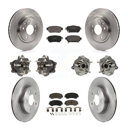 Hub Bearing Brake Rotor Pad Front Rear Kit (10Pc) For Nissan Rogue Sport Qashqai