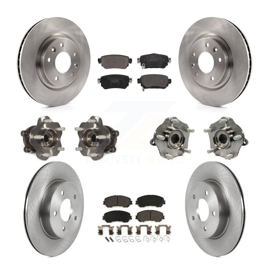Hub Bearing Brake Rotor Pad Front Rear Kit (10Pc) For Nissan Rogue Sport Qashqai