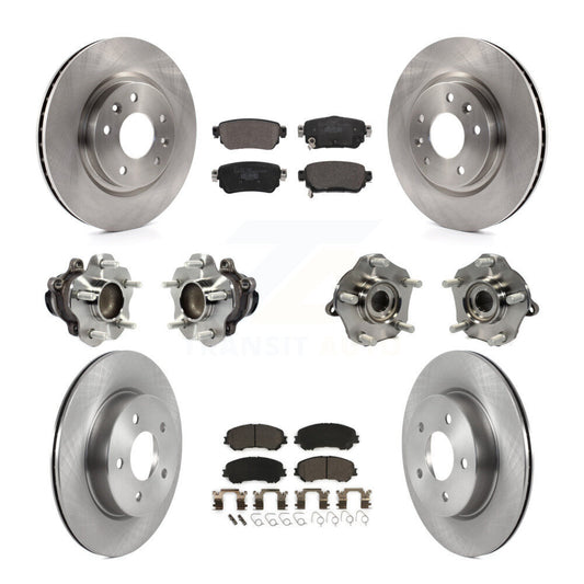Hub Bearing Brake Rotor Pad Front Rear Kit (10Pc) For Nissan Rogue Sport Qashqai