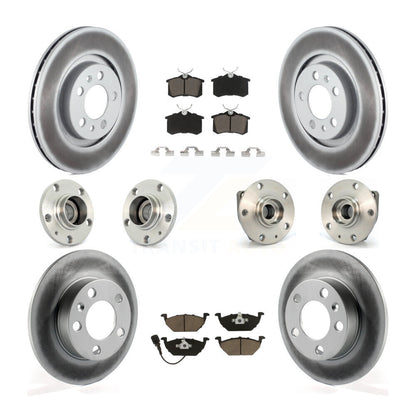 Hub Bearing Coat Brake Rotor Pads Front Rear Kit (10Pc) For Volkswagen Golf City
