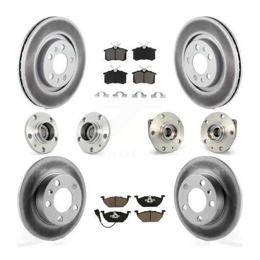 Hub Bearing Coat Brake Rotor Pads Front Rear Kit (10Pc) For Volkswagen Golf City