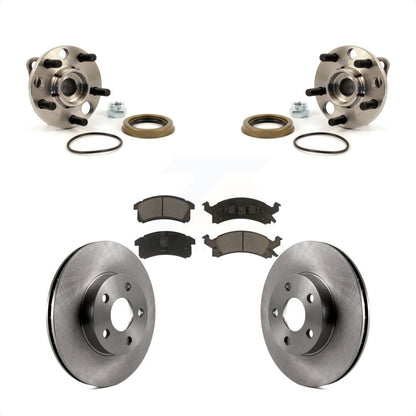 Hub Bearing Brake Rotor Pads Front Kit For Chevrolet Cavalier Pontiac Sunfire Am