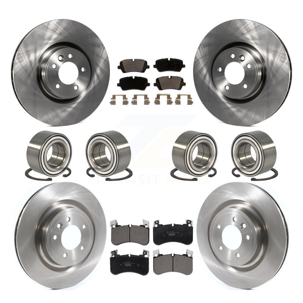 Bearings Disc Brake Rotors And Pads Front Rear Kit (10Pc) For Land Rover Range