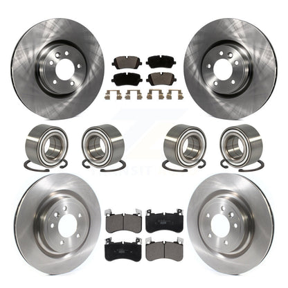 Bearings Disc Brake Rotors And Pads Front Rear Kit (10Pc) For Land Rover Range